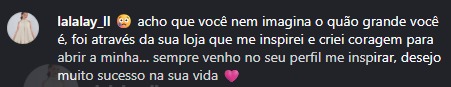 Depoimento de cliente da Maria Flor Menina 2